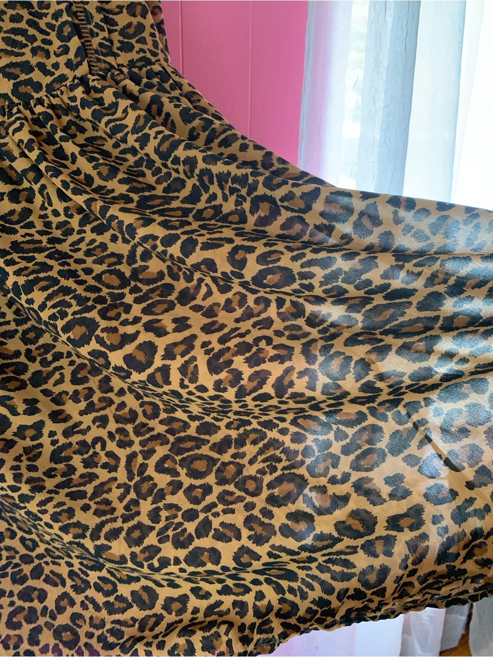 Sheer Leopard Print Babydoll Dress 8/10 - Picture 6 of 16
